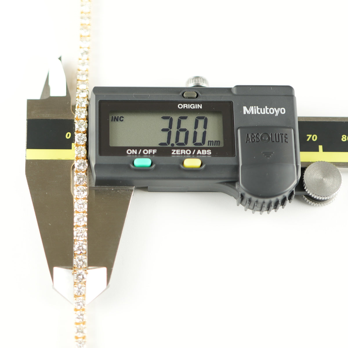 ダイヤモンドテニスネックレス ストレート K18枠 幅3.6mm 45cm