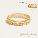 リング 喜平リング K18 幅3.6mm ダブル6面カット ハードタイプ