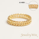 リング 喜平リング K18 幅3.6mm ダブル6面カット ハードタイプ