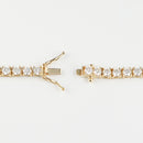 ダイヤモンドテニスネックレス ストレート K18枠 幅3.7mm 45cm トータル15.03ct カラー:F〜G クラリティ:VS-2〜SI-1 カット:VG ※ダイヤモンドのグレードは目安となります※