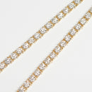 ダイヤモンドテニスネックレス ストレート K18枠 幅3.7mm 45cm トータル15.03ct カラー:F〜G クラリティ:VS-2〜SI-1 カット:VG ※ダイヤモンドのグレードは目安となります※