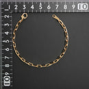 粗目小豆チェーン ブレスレット K18 幅3.8mm 1.2φ 17cm