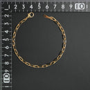粗目小豆チェーン ブレスレット K18 幅3.8mm 1.2φ 19cm
