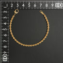 パイプロープ ブレスレット K18 幅3mm 16cm