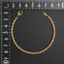 パイプロープ ブレスレット K18 幅3mm 17cm