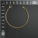 ミラーカットボール ブレスレット K18 幅3mm 17cm