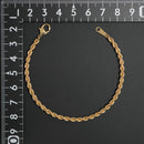 パイプロープ ブレスレット K18 幅3mm 17cm