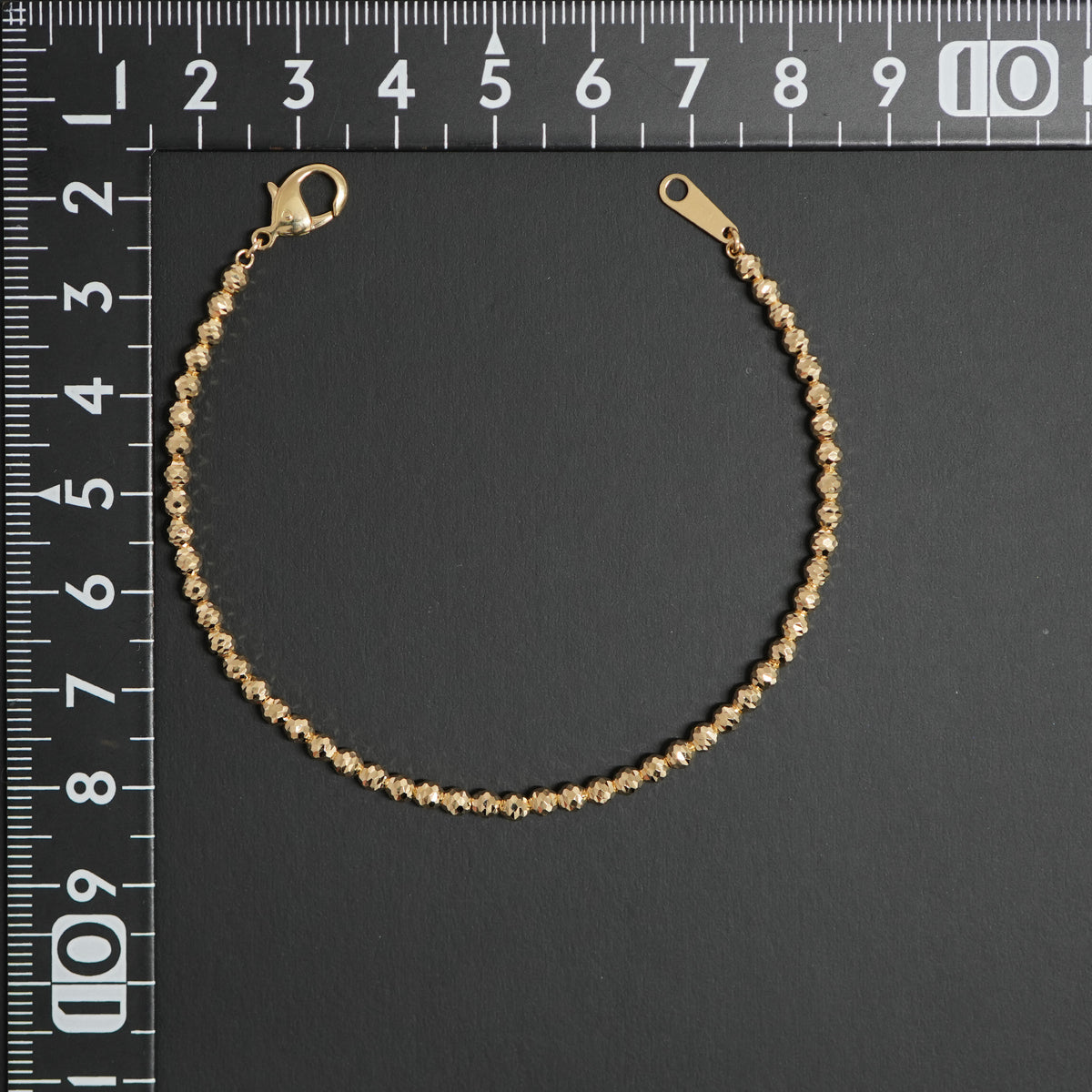 ジュエリーウィン　シャンデリアカットボールブレスレット　K18 3mm 17cm シャンデリアカットボール ブレスレット K18 幅3mm 17cm