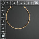 シャンデリアカットボール ブレスレット K18 幅3mm 17cm