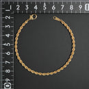 パイプロープ ブレスレット K18 幅3mm 18cm