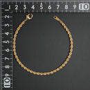 パイプロープ ブレスレット K18 幅3mm 19cm