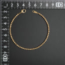 シャンデリアカットボール ブレスレット K18 幅3mm 19cm
