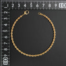パイプロープ ブレスレット K18 幅3mm 20cm