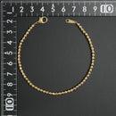 シャンデリアカットボール ブレスレット K18 幅3mm 20cm