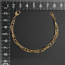 ダブルチェーン ブレスレット K18 幅4.0mm 0.7角線 16cm