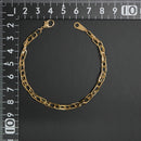 ダブルチェーン ブレスレット K18 幅4.0mm 0.7角線 19cm