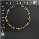 ダブルチェーン ブレスレット K18 幅4.7mm 1.0角線 19cm
