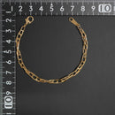 ダブルチェーン ブレスレット K18 幅4.0mm 0.7角線 17cm