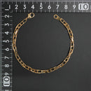 ダブル小豆チェーン ブレスレット K18 幅4.0mm 0.7角線 20cm