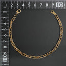 ダブル小豆チェーン アンクレット K18 幅4.0mm 0.7角線 22cm