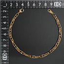 ダブル小豆チェーン アンクレット K18 幅4.0mm 0.7角線 23cm