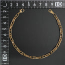 ダブルチェーン アンクレット K18 幅4.0mm 0.7角線 23cm