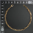 ダブル小豆チェーン アンクレット K18 幅4.0mm 0.7角線 24cm