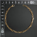 ダブル小豆チェーン アンクレット K18 幅4.0mm 0.7角線 25cm