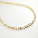 ダイヤモンドテニスネックレス ストレート K18枠 幅4.0mm 51cm トータル30.00ct カラー:I〜K クラリティ:SI-2〜I-2 カット:VG〜G ※ダイヤモンドのグレードは目安となります※