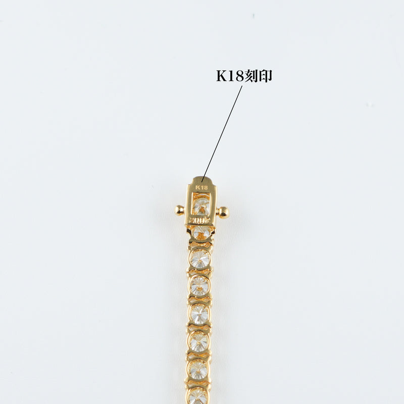 ダイヤモンドテニスネックレス ストレート K18枠 幅4.1mm 50cm トータル20.07ct カラー:G〜H クラリティ:VS-2〜SI-1 カット:VG〜G ※ダイヤモンドのグレードは目安となります※