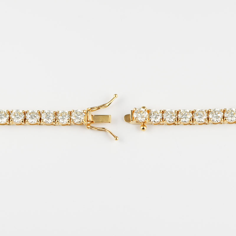 ダイヤモンドテニスネックレス ストレート K18枠 幅4.1mm 51cm トータル30.00ct カラー:I〜J クラリティ:VS-1〜SI-1 カット:VG〜G ※ダイヤモンドのグレードは目安となります※