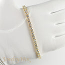 ダイヤモンドテニスブレスレット ストレート K18枠 幅4.2mm 20cm トータル10.00ct カラー:G〜H クラリティ:VS-1〜SI-1 カット:VG〜G ※ダイヤモンドのグレードは目安となります※