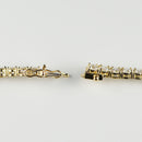 ダイヤモンドテニスブレスレット ストレート K18枠 幅4.2mm 20cm トータル10.00ct カラー:G〜H クラリティ:VS-1〜SI-1 カット:VG〜G ※ダイヤモンドのグレードは目安となります※