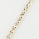 ダイヤモンドテニス ブレスレット ストレート K18枠 幅約4.4mm 18cm トータル10.07ct カラー:F〜G クラリティ:VS-2〜SI-2 カット:VG ※ダイヤモンドのグレードは目安となります※