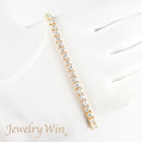 ダイヤモンドテニスブレスレット ストレート K18枠 幅4.4mm 20cm トータル10.45ct カラー:G〜H クラリティ:VS-2〜SI-2 カット:VG〜G ※ダイヤモンドのグレードは目安となります※