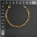 ダブルチェーン ブレスレット K18 幅4.7mm 1.0角線 17cm