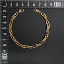 ダブル小豆チェーン ブレスレット K18 幅4.7mm 1.0角線 19cm