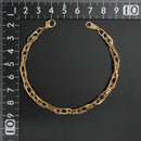 ダブル小豆チェーン ブレスレット K18 幅4.7mm 1.0角線 20cm