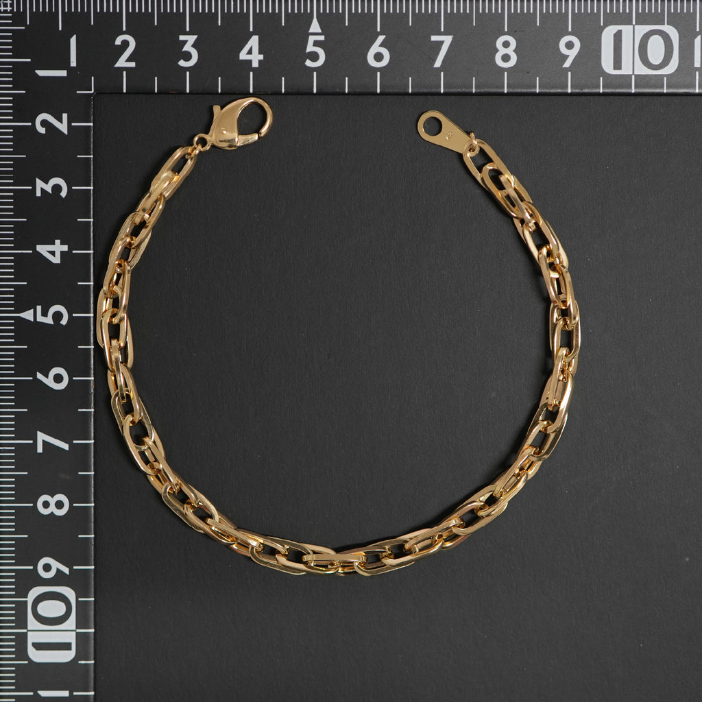 18金ブレスレット 小豆チェーン K18 粗目 小豆 アズキ ブレスレット 1.50φ 20cm 18金 18K / K18 Arame