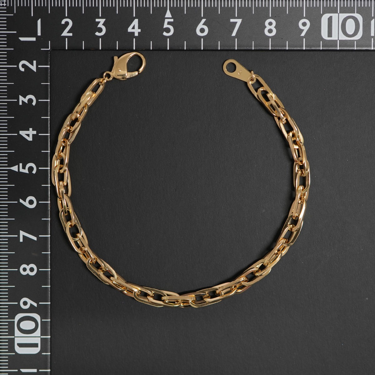 18k商談中 ダブルチェーン ブレスレット K18 幅4.7mm 1.0角線 20cm