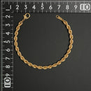 パイプロープ ブレスレット K18 幅4mm 17cm