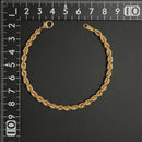 パイプロープ ブレスレット K18 幅4mm 18cm