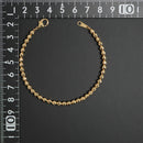 ミラーカットボール ブレスレット K18 幅4mm 18cm