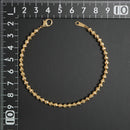 シャンデリアカットボール ブレスレット K18 幅4mm 20cm