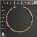 パイプロープ ブレスレット K18 ピンクゴールド 幅4mm 20cm