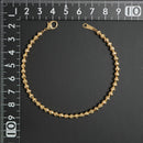 シャンデリアカットボール ブレスレット K18 幅4mm 20cm
