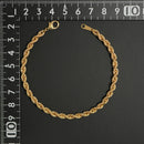 パイプロープ ブレスレット K18 幅4mm 20cm