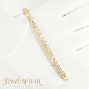 ダイヤモンド付ブレスレット(全周) K18枠 幅5.8mm 19cm トータル7.65ct カラー:J〜K クラリティ:VS-1〜SI-1 ※ダイヤモンドのグレードは目安となります※