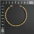 シャンデリアカットボール ブレスレット K18 幅5mm 19cm