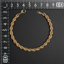 パイプロープ ブレスレット K18 幅5mm 19cm